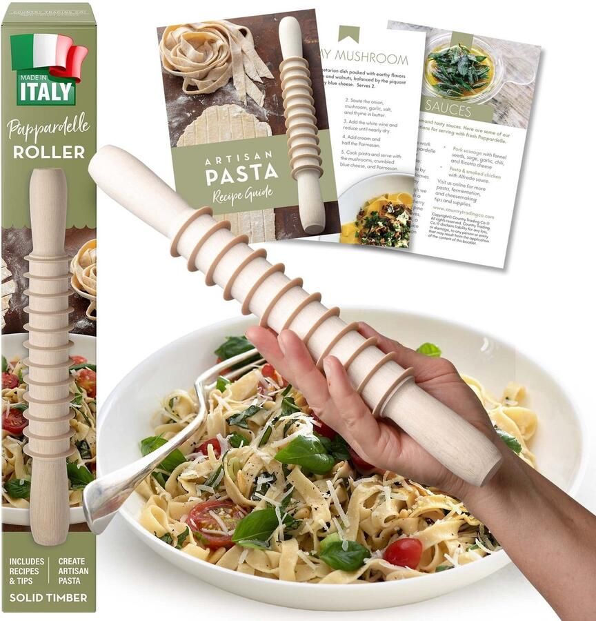 Houten Pastacutter Pappardelle Maker Inclusief Recepten