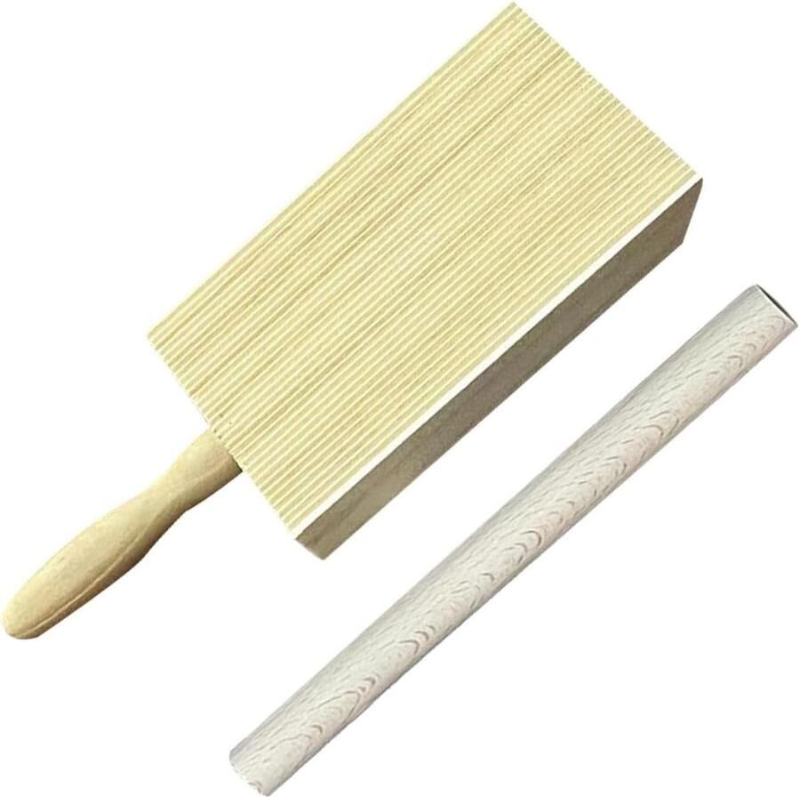 Houten Pastamaker Gnocchi Plank Zelf Pasta Maken Uniek Groefontwerp 25.5L x 17.5B x 3.2H cm