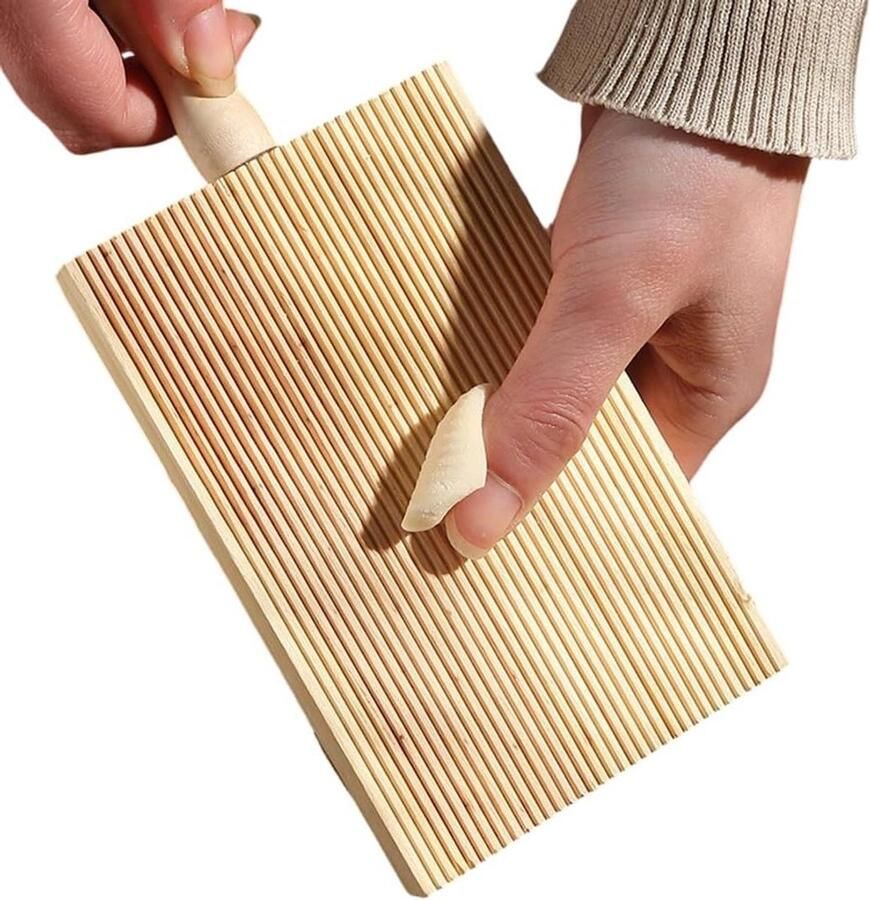 Houten Pastaroller Gnocchi Plank Handgemaakte Pasta Maken Traditioneel Gevormde Groeven 1 Stuk Natuurlijk Hout