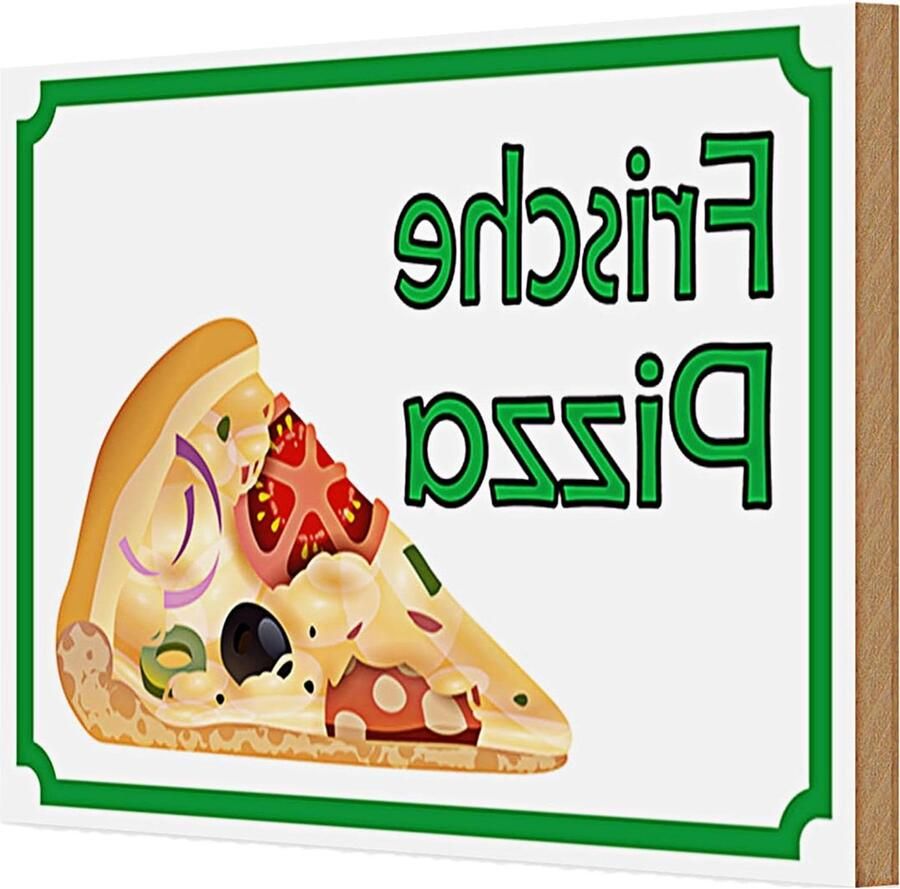 Houten Pizza Bord Decoratie Plaat Keuken Decoreren UV-Druktechniek 30x20 cm Meerkleurig