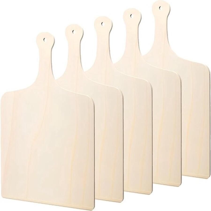 Houten Pizzaschop 42 x 30 cm voor Thuisgemaakte Pizza en Brood Set van 3 Ideaal voor Bakken en Grillen
