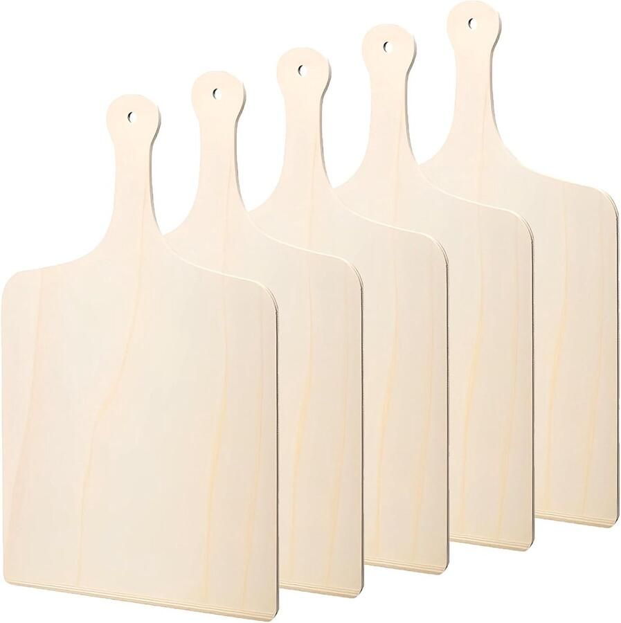 Houten Pizzaschop 42 x 30 cm voor Thuisgemaakte Pizza en Brood Set van 3 Ideaal voor Bakken en Grillen