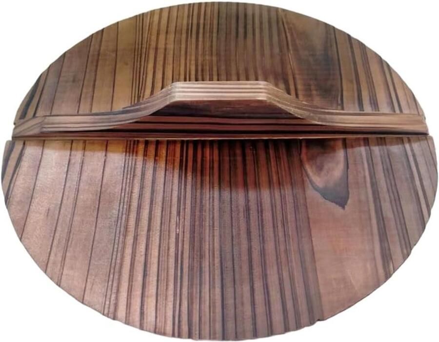 Houten Potdeksel Kookgerei Deksel Koken met wok Handvat met hoge grip 30x30cm Houtskool