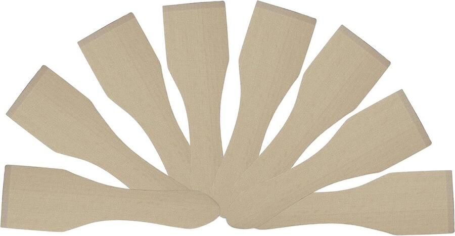 Houten Raclette Schrapers Set van 8 13 cm Hittebestendige Spatels voor Gecoate Pannetjes en Mini-Grills