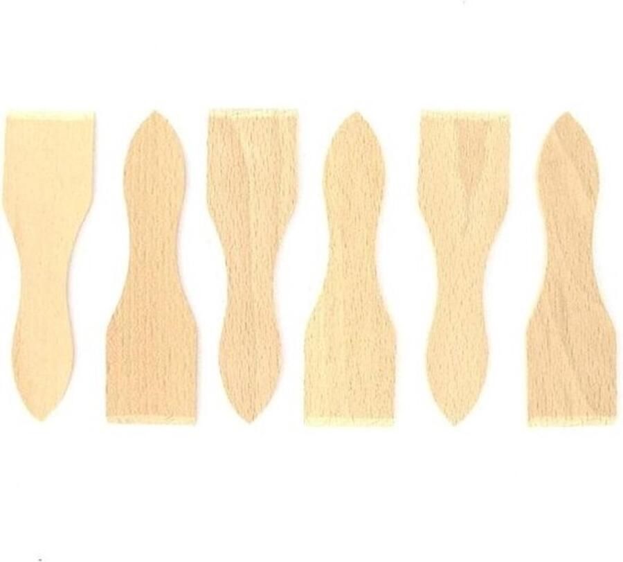 Houten raclettespatels Mini spatels Voor raclette Krasvrij gebruik 128 cm Beige