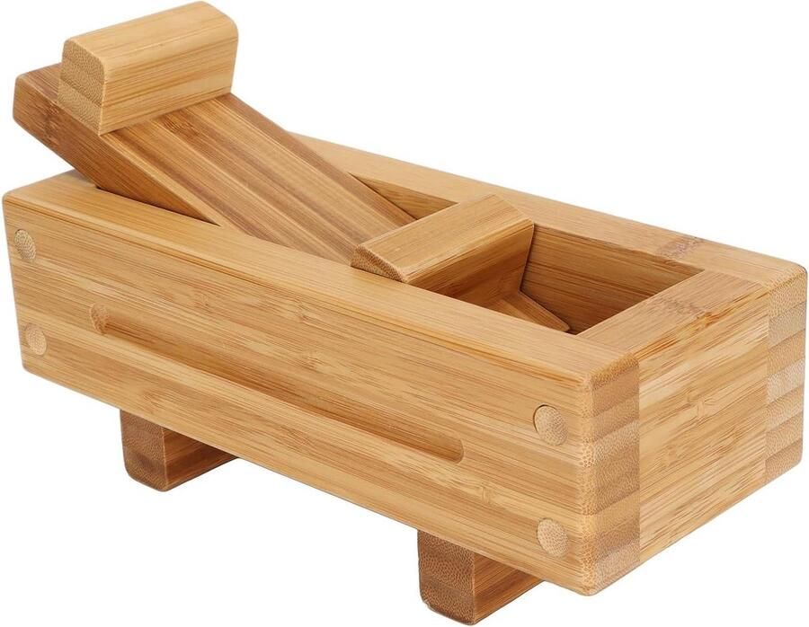 Houten Rijstvorm Sushi Pers Sushi Maken Rechthoekig Ontwerp 1 Doos Lichtbruin