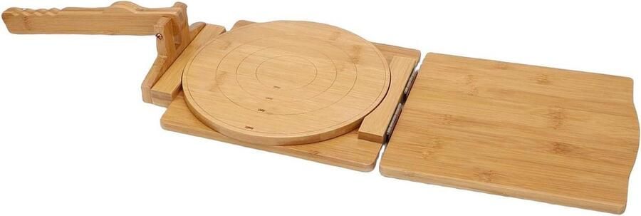 Houten Tortilla Maker Deegpers Tortilla Authentiek Koken Roterende Basis 232 kg Houtkleur