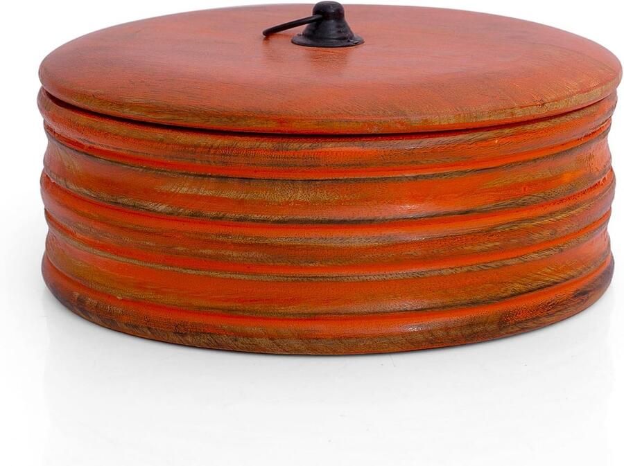 Houten Tortilla Warmer Brood Houder Warm Houden Handgemaakt Ontwerp 22x10 cm Natuurlijk Bruin