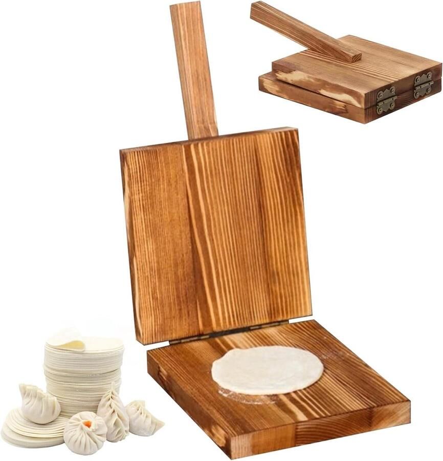 Houten Tortillapers Deegpers Roti Maker Zelf Tortillas Maken Traditionele Smaak 26 x 15 x 9 cm