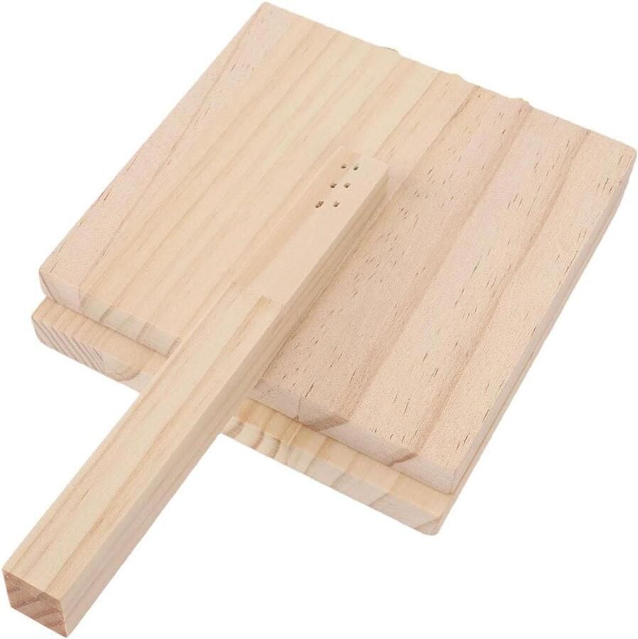 Houten Tortillapers Roti Maker Chapati Pers Platbrood Maken Ergonomisch Handvat 23x16x7.2 cm Natuurlijk Hout