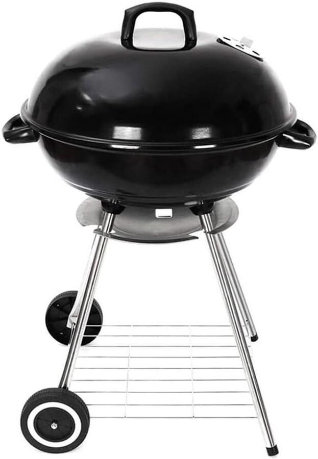 Houtskool Grill Barbecue Grill Buiten Koken Verstelbare Temperatuur 57 x 73 x 89 cm Zwart