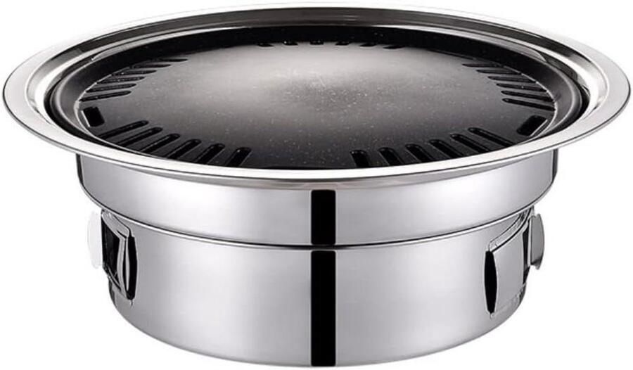Houtskool Grill BBQ Rooster Outdoor Koken Roestvrij Staal 35 cm Zwart