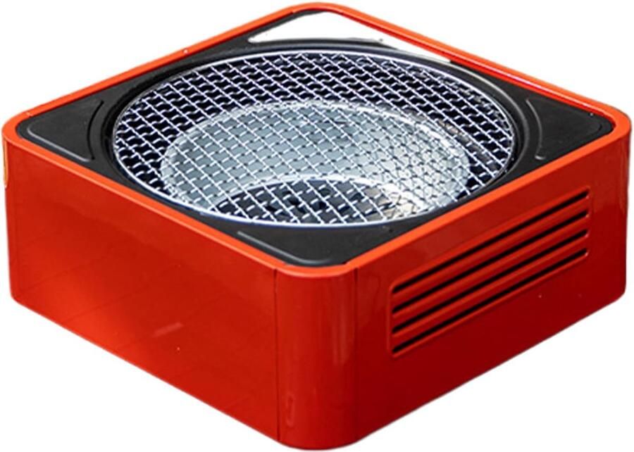 Houtskool Grill Buiten Kooktoestel Outdoor Koken Verhoogde Verbranding 17 x 41 x 17 cm Rood