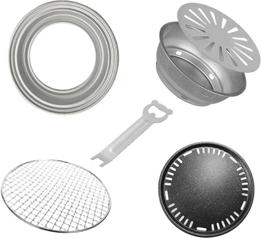 Houtskool Grill Buitenkeuken Accessoires Outdoor Koken Veelzijdige Kookopties 32x32cm Zwart