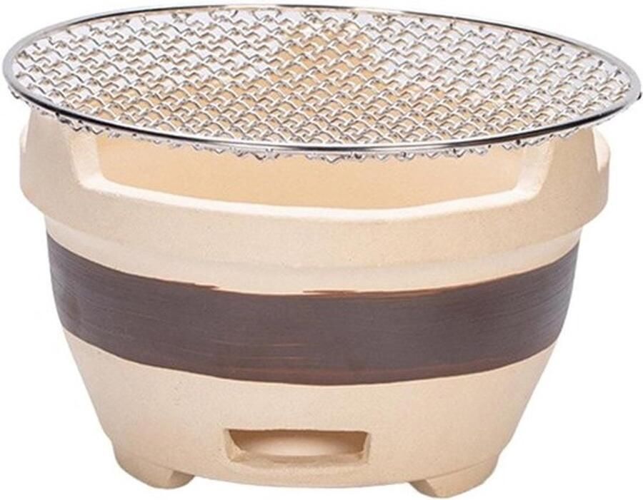 Houtskool Grill Draagbare Barbecue Buiten Koken Klei Aardewerk Compact Stijl A