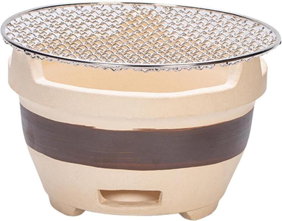 Houtskool Grill Draagbare Barbecue Buiten Koken Klei Aardewerk Compact Stijl A