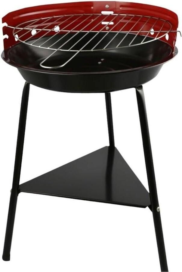 Houtskool Grill Draagbare Barbecue Outdoor Koken Met Windshield 35cm Diameter Zwart