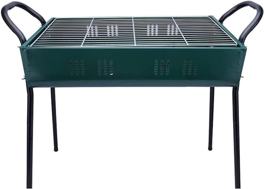 Houtskool Grill Draagbare BBQ Outdoor Koken Roestvrij Staal Voor 1-10 Personen Groen