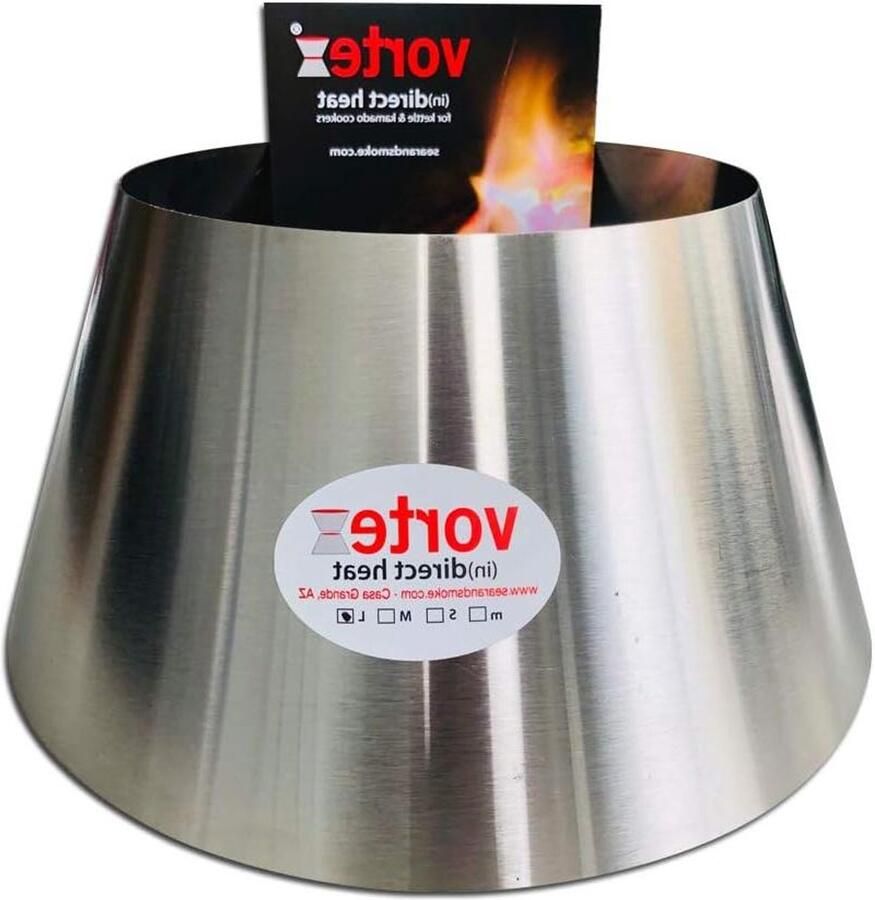 Houtskool Grill Kegel BBQ Vortex Kegel Indirect Koken Gemaakt in VS Groot formaat Roestvrij staal