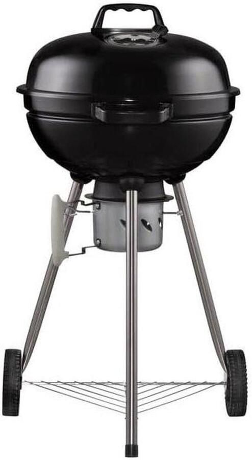 Houtskool Grill Kogelgrill Lekker Grillen Ingebouwde Thermometer 44 cm Grilloppervlak Zwart