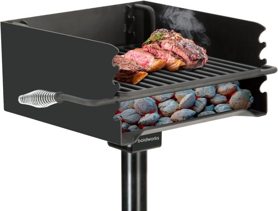 Houtskool Grill met 360 Graden Rotatie Perfect voor Buiten Koken en Barbecue