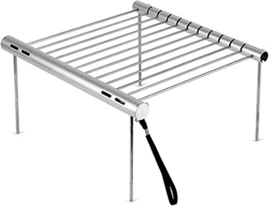 Houtskool Grill Mini BBQ Buiten Koken Draagbaar Ontwerp 10 kg Zilver
