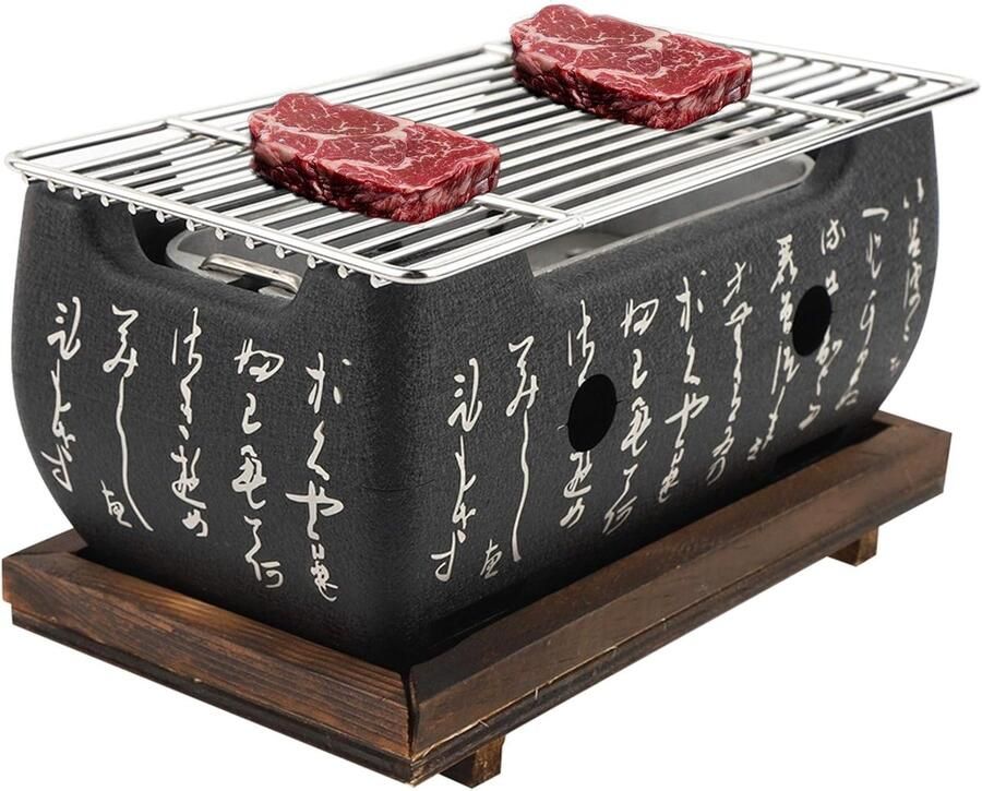 Houtskool Grill Oven Japanse Keuken Grill Yakitori Takoyaki BBQ Compact Rechthoekig Design
