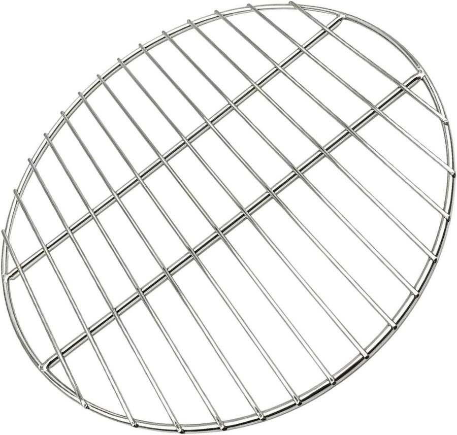 Houtskool Grillrooster Vervangingsonderdelen Rooster Buiten Koken Uniforme Warmte Verdeling 31 x 31 x 3 cm Zilver