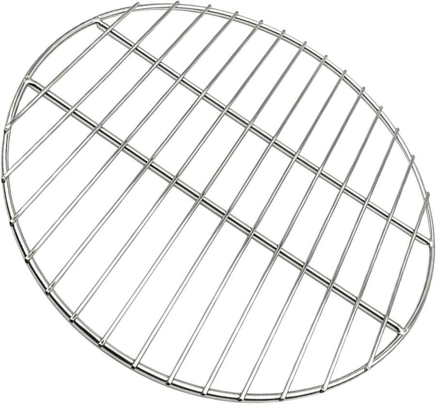 Houtskool Grillrooster Vervangingsonderdeel BBQ Buiten Koken Roestwerende Laag 31 x 31 x 3 cm Zilver