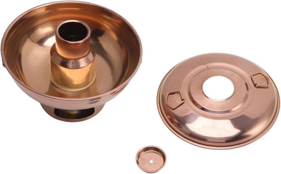 Houtskool Hotpot Fondue Pan Eetpot Gezellig Eten Gelijkmatige Warmteverdeling 23 cm Diameter Roségoud