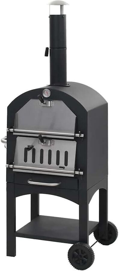 Houtskool Pizza Oven Buitenoven Pizza Brood Authentieke Pizza's Bakken Met Geïntegreerde Thermometer