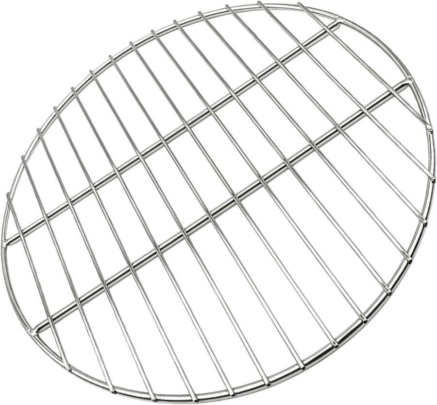 Houtskool Vuurrooster Grillrooster RVS BBQ Buiten Koken Gelijkmatige Warmteverdeling 31 x 31 x 3 cm Zilver