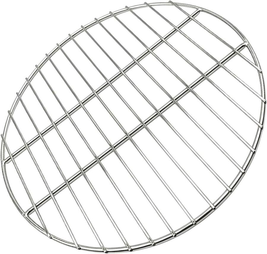 Houtskool Roosterplaat Grillrooster Vervanging Buiten Koken Hittebestendig Staal 31 x 31 x 3 cm Zilver