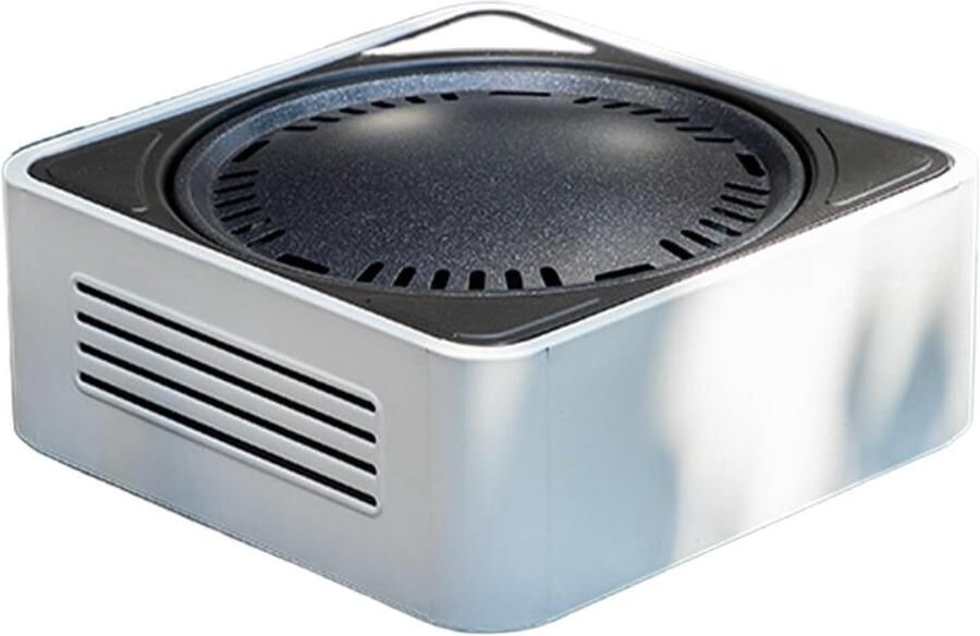 Houtskoolbarbecue Draagbare Grill Buiten Koken Verbeterde Warmtebeheersing 41 x 17 cm Wit