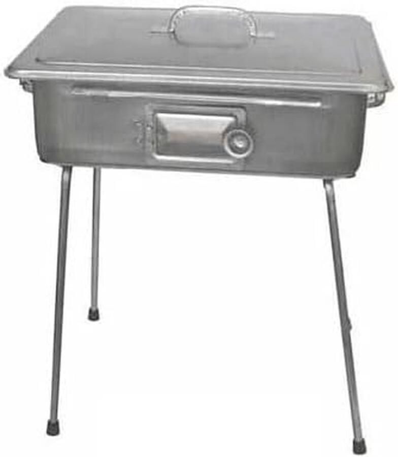 Houtskoolbarbecue Picnic Grill Buiten Koken Opvouwbaar 27 x 37 cm Zilver