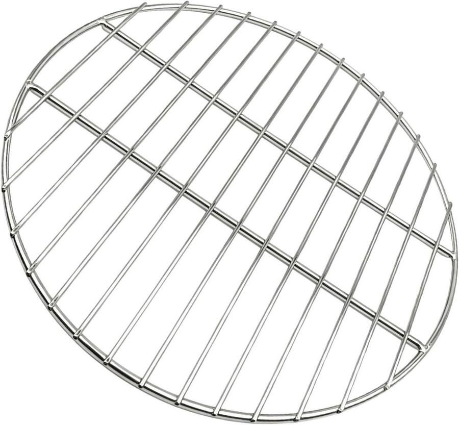 Houtskoolrooster Grillrooster Vervanging Buiten Grillen Hittebestendig Materiaal 30-35 cm Diameter Zilver