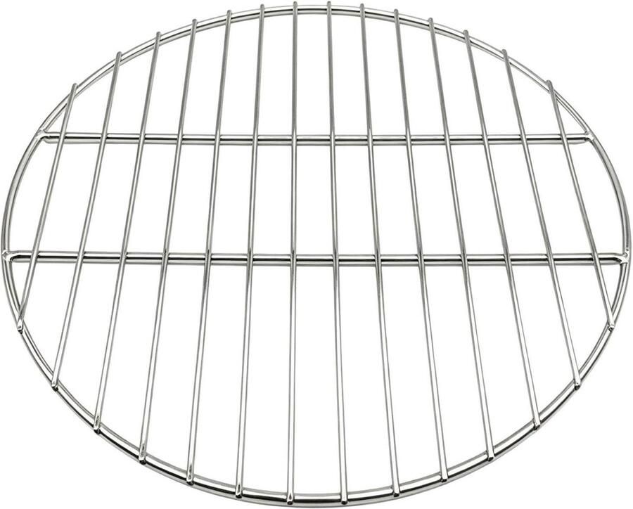 Houtskoolroosterplaat BBQ rooster Buiten koken Hittebestendig staal 31 x 31 x 3 cm Zilverkleurig