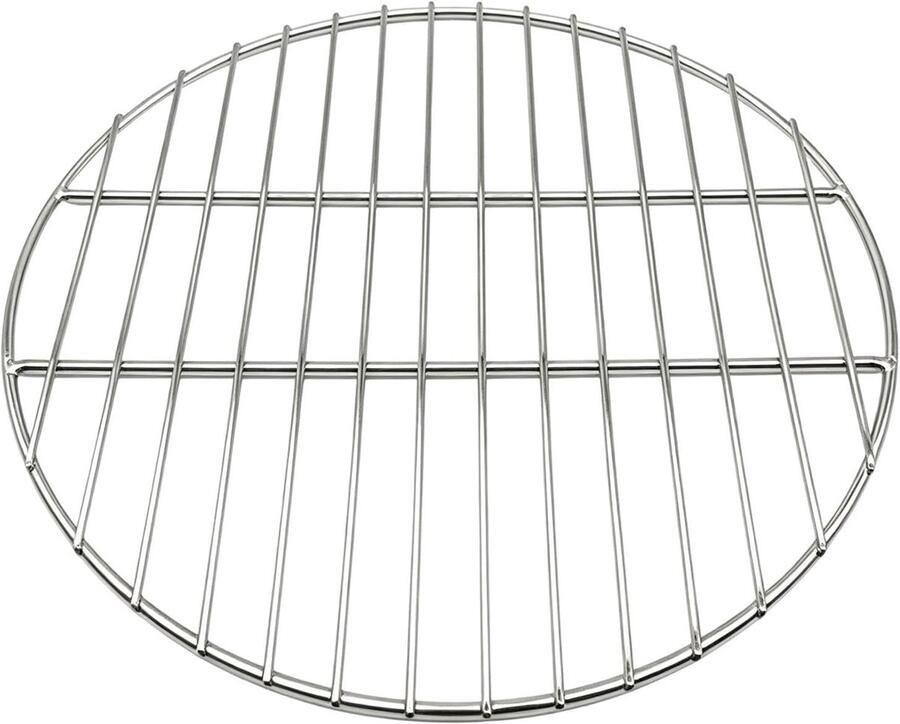 Houtskool Grill Rooster BBQ Net Buiten Koken Hittebestendig Roestvrij Staal 30 cm Diameter Zilverkleurig