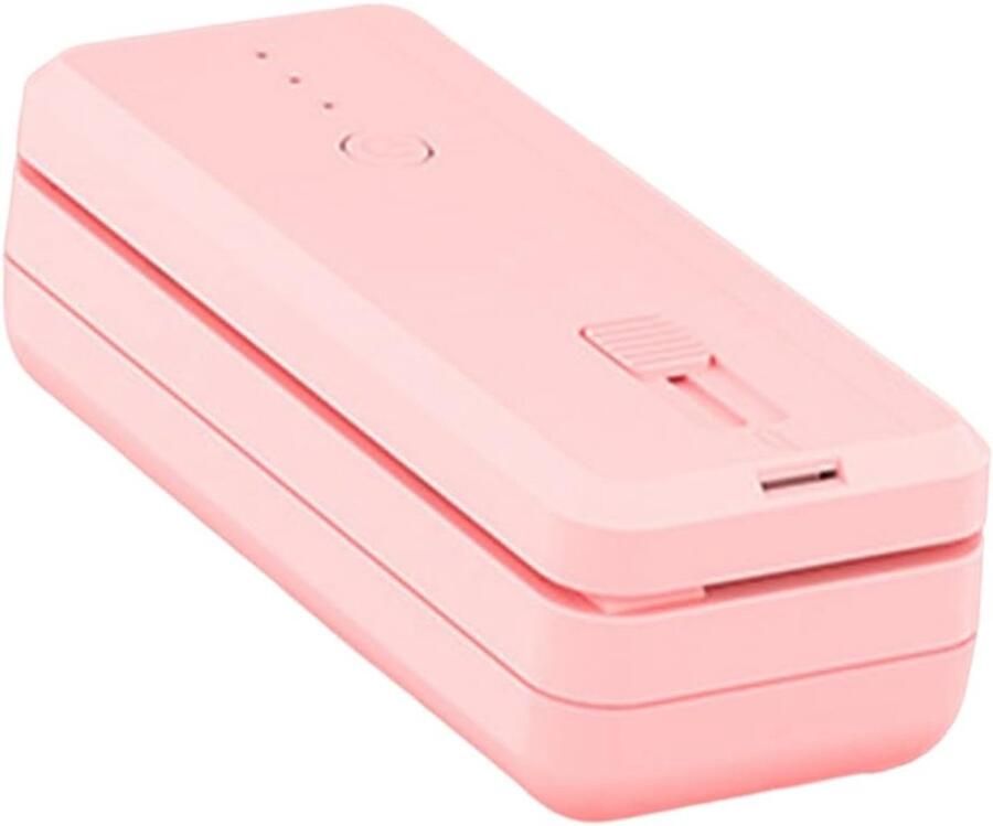 Huishoudelijke Mini Vierkante Sluitmachine Laminator Verpakking Huishoudelijke Voedselzak Verse Snack Sluitmachine Roze