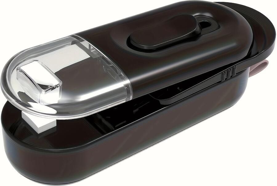 Huishoudelijke sluitmachine Geschikt voor snackzakjes alles-in-één sluit- en openingsapparaat handige mini-sluitmachine Geschikt voor voedselzakjes (zwart)