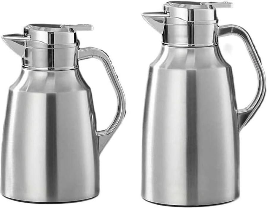 Huishoudelijke Waterkoker Keuken Fles Warme Dranken Afgesloten Ontwerp 1.5 Liter Zilver