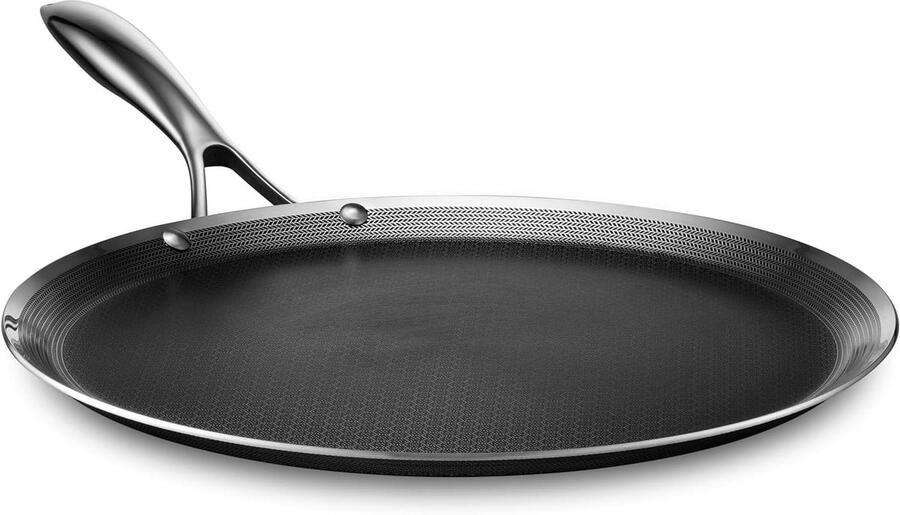 Hybride Grillpan Koekenpan Bakplaat Veelzijdig Koken Gepatenteerde Hybride Technologie 33 cm Zwart