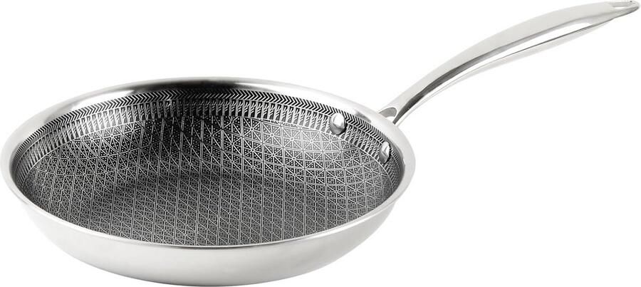 Hybride Koekenpan RVS met Antiaanbaklaag 28 cm Geschikt voor Inductie