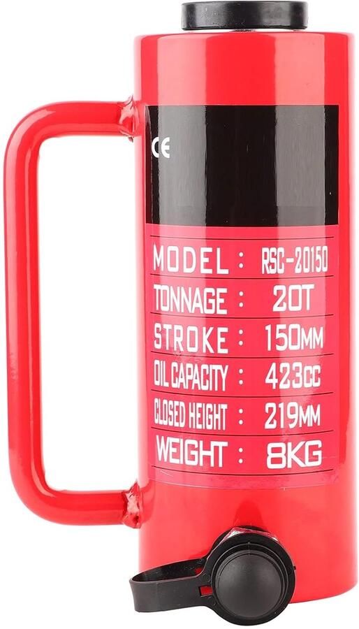 Hydraulische Cilinder Holle Pomp Industrieel Gebruik Automatische Olie Retour 20 Ton Rood