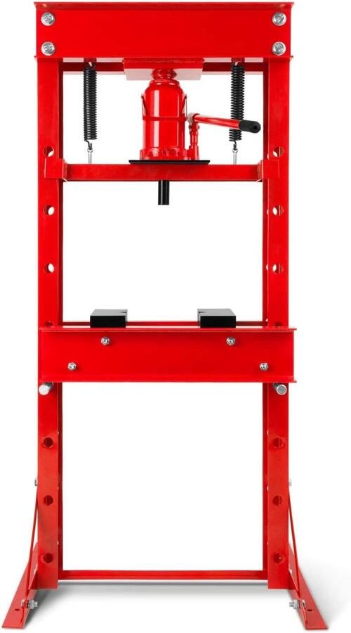 Hydraulische Pers Werkplaatspers Machinepers Persen en Stempelen 7-voudig Verstelbaar Max Werkhoogte 750mm Rood
