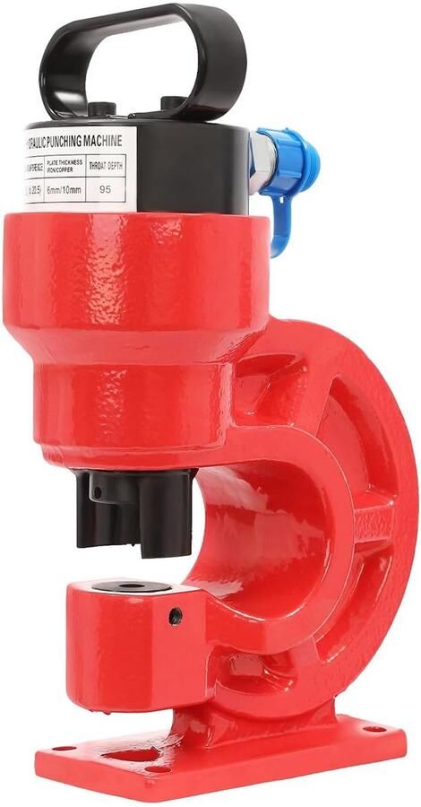 Hydraulische Stanstang Metaalpons Gatpons Metaal Bewerken 31 Ton Kracht 3.74 Inch Overhang Rood