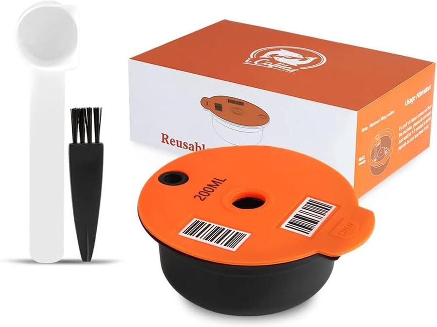 I Cafilas Navulbare koffiecapsule voor Tassimo Bosch herbruikbare navulbare koffiecapsule koffiefilter + tamper voor Tassimo Bosch (200 ml koffiecapsule)