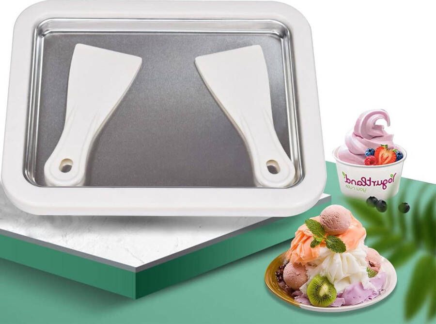 Ice Roll Plate Mini Gebakken Yoghurt Machine Gerold Fruit Ijs Machine Zelfgemaakte Fruit Ijs Plaat voor Gelato Niet losgekoppeld