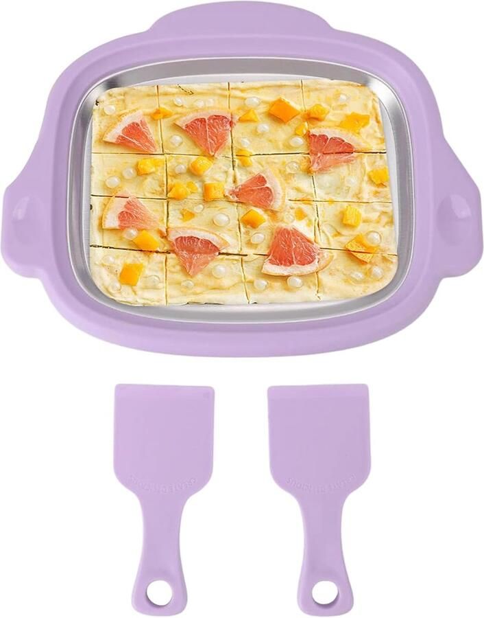 IJsrollen Maker Doe-het-zelf IJs Zachte Desserts Herbruikbaar Gereedschap 25 cm Breed Lila