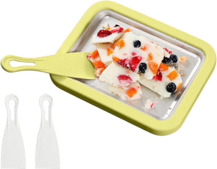IJs Bereidingsmachine Dessert Maker Zelf Yoghurt Maken Dubbele Schraper 22.6 cm Groen